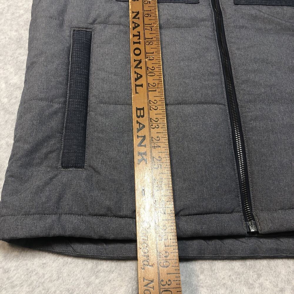 Columbia Vest Jacket Mens Medium Gray Black Gilet Quilted Adjustable 4 Pockets - Picture 6 of 11